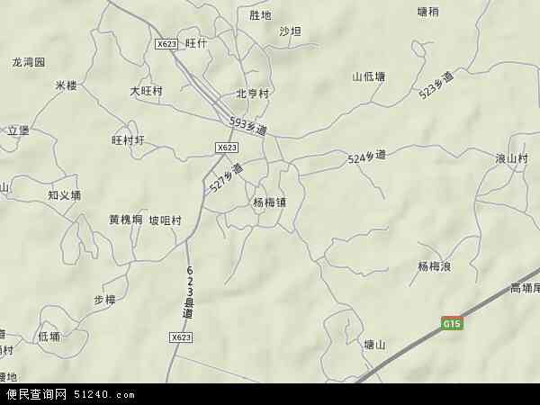 杨梅镇地形图 - 杨梅镇地形图高清版 - 2024年杨梅镇地形图