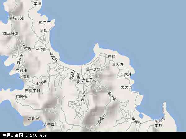 獐子岛镇地形图 - 獐子岛镇地形图高清版 - 2024年獐子岛镇地形图
