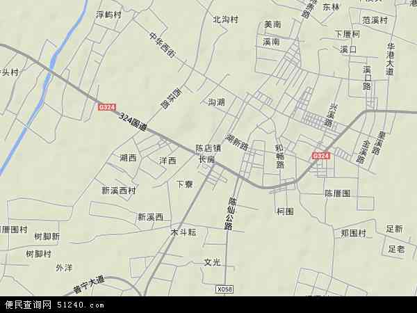 陈店镇地形图 - 陈店镇地形图高清版 - 2024年陈店镇地形图