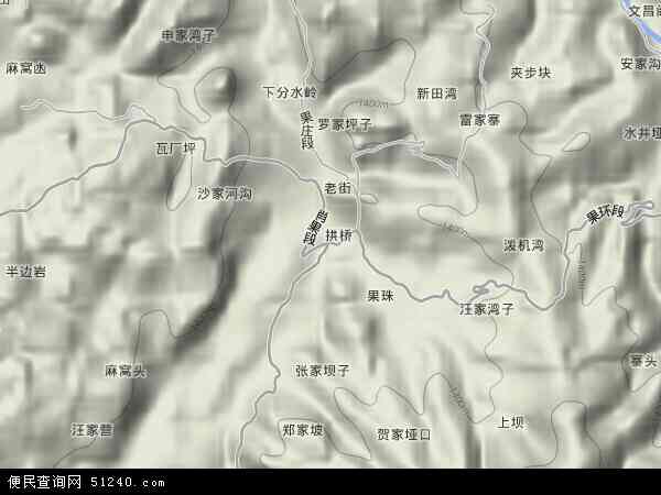 果珠彝族乡地形图 - 果珠彝族乡地形图高清版 - 2024年果珠彝族乡地形图