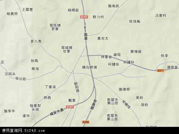 湖北省咸宁市咸安区横沟桥镇地图(地图)