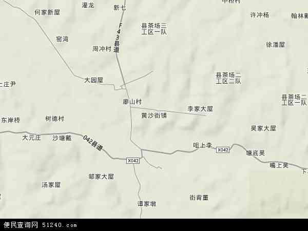 黄沙街镇地形图 - 黄沙街镇地形图高清版 - 2024年黄沙街镇地形图