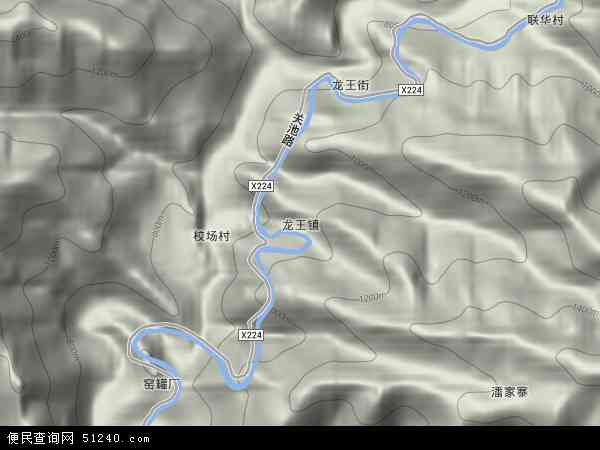 龙王镇地形图 - 龙王镇地形图高清版 - 2024年龙王镇地形图
