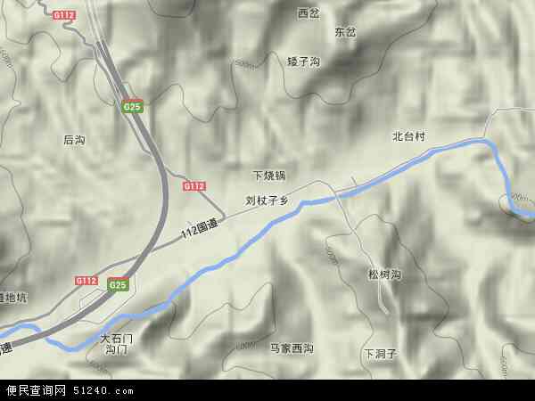 刘杖子乡地形图 - 刘杖子乡地形图高清版 - 2024年刘杖子乡地形图