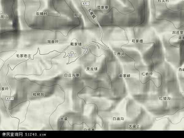 灵龙镇地形图 - 灵龙镇地形图高清版 - 2024年灵龙镇地形图