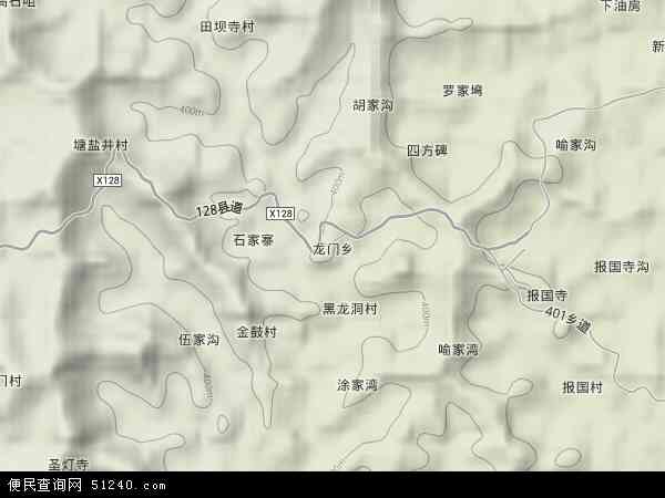 龙门乡地形图 - 龙门乡地形图高清版 - 2024年龙门乡地形图