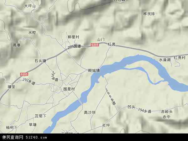 柳城镇地形图 - 柳城镇地形图高清版 - 2024年柳城镇地形图