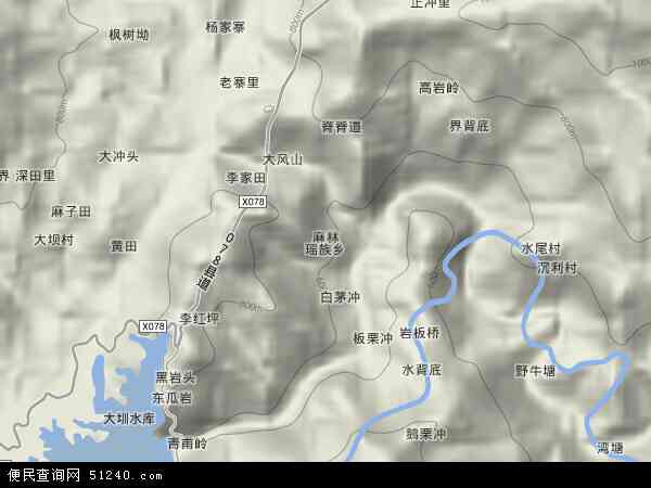 麻林瑶族乡地形图 - 麻林瑶族乡地形图高清版 - 2024年麻林瑶族乡地形图