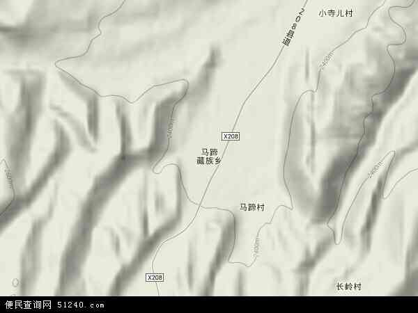 马蹄藏族乡地形图 - 马蹄藏族乡地形图高清版 - 2024年马蹄藏族乡地形图