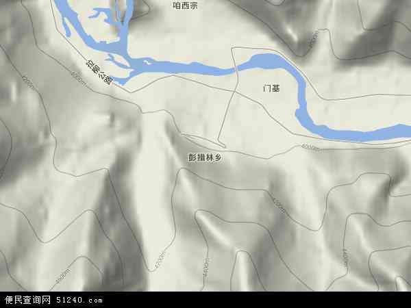 彭措林乡地形图 - 彭措林乡地形图高清版 - 2024年彭措林乡地形图