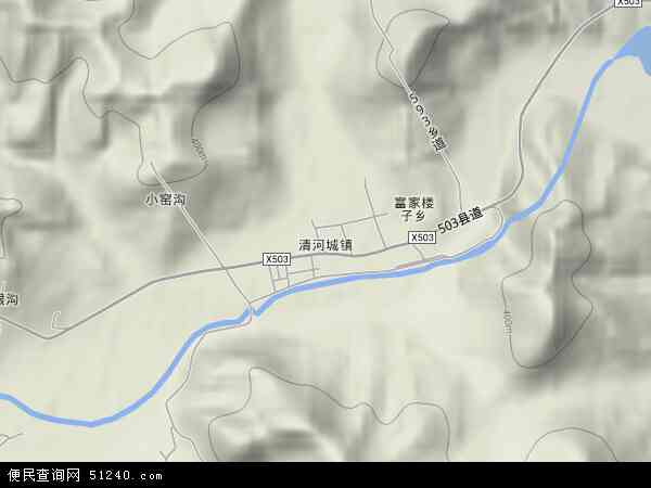 清河城镇地形图 - 清河城镇地形图高清版 - 2024年清河城镇地形图