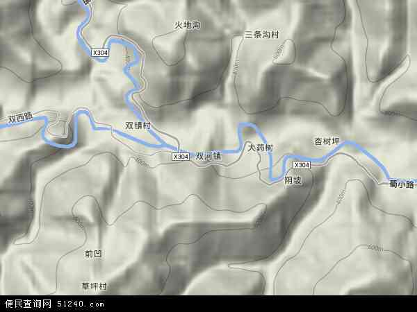 双河镇地形图 - 双河镇地形图高清版 - 2024年双河镇地形图