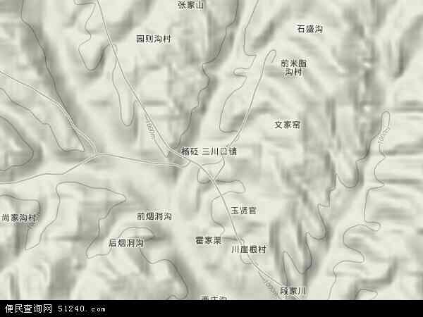 三川口镇地形图 - 三川口镇地形图高清版 - 2024年三川口镇地形图