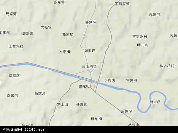 三阳港镇地形图 - 三阳港镇地形图高清版 - 2024年三阳港镇地形图