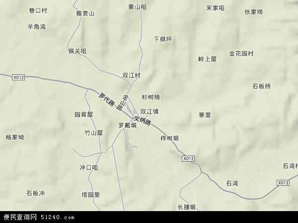 双江镇地形图 - 双江镇地形图高清版 - 2024年双江镇地形图