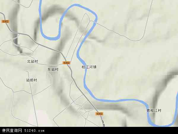 松江河镇地形图 - 松江河镇地形图高清版 - 2024年松江河镇地形图