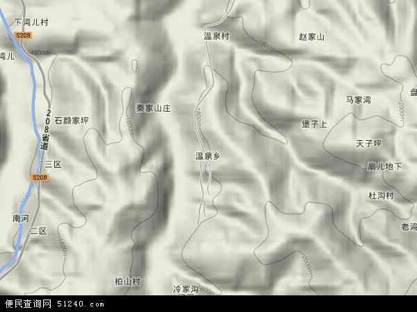 温泉乡地形图 - 温泉乡地形图高清版 - 2024年温泉乡地形图