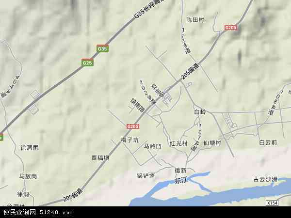 仙塘镇地形图 - 仙塘镇地形图高清版 - 2024年仙塘镇地形图