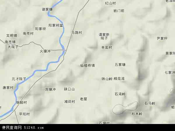 仙槎桥镇地形图 - 仙槎桥镇地形图高清版 - 2024年仙槎桥镇地形图