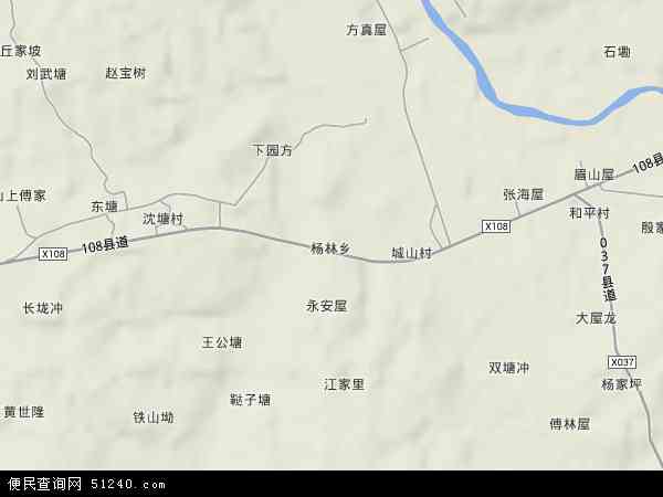 杨林乡地形图 - 杨林乡地形图高清版 - 2024年杨林乡地形图