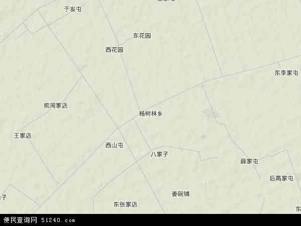 杨树林乡地形图 - 杨树林乡地形图高清版 - 2024年杨树林乡地形图