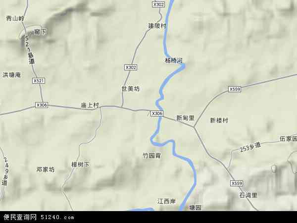 杨桥镇地形图 - 杨桥镇地形图高清版 - 2024年杨桥镇地形图