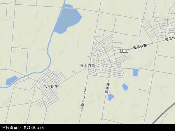 杨士岗镇地形图 - 杨士岗镇地形图高清版 - 2024年杨士岗镇地形图