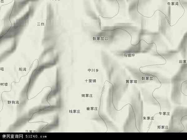 中川乡地形图 - 中川乡地形图高清版 - 2024年中川乡地形图