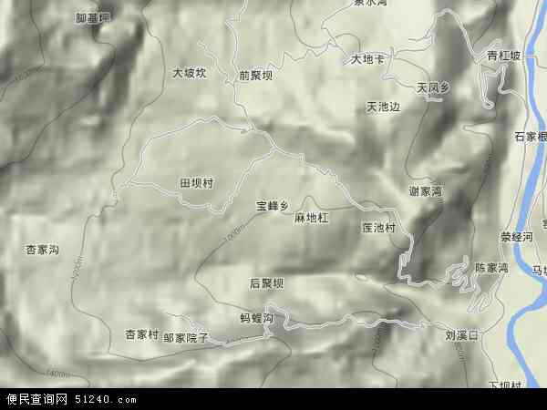 宝峰彝族乡地形图 - 宝峰彝族乡地形图高清版 - 2024年宝峰彝族乡地形图