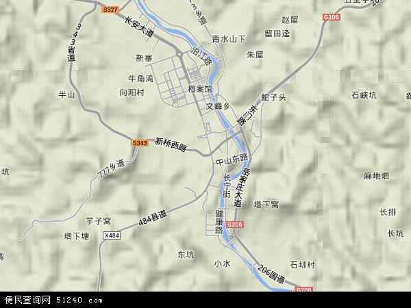长宁镇地形图 - 长宁镇地形图高清版 - 2024年长宁镇地形图