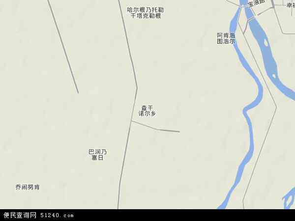 查干诺尔乡地形图 - 查干诺尔乡地形图高清版 - 2024年查干诺尔乡地形图