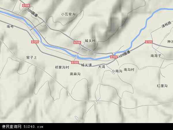 城关镇地形图 - 城关镇地形图高清版 - 2024年城关镇地形图