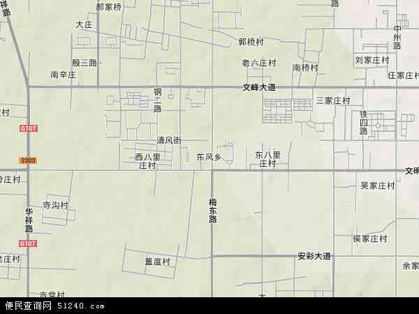 河南省安阳市龙安区东风乡地图(地图)