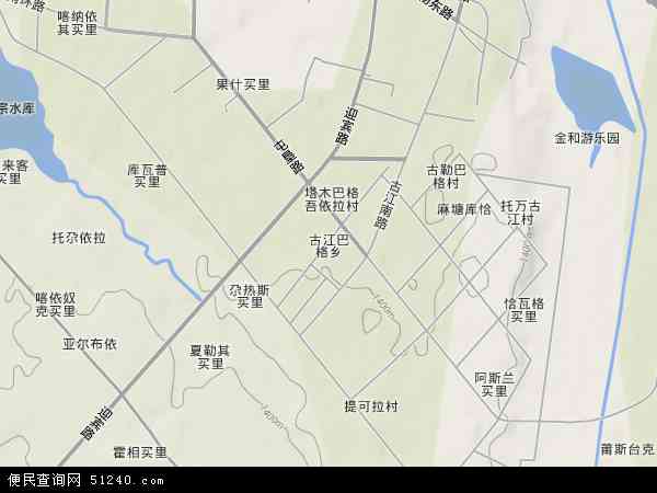 古江巴格乡地形图 - 古江巴格乡地形图高清版 - 2024年古江巴格乡地形图