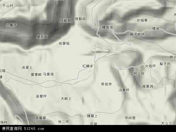 红峰乡地形图 - 红峰乡地形图高清版 - 2024年红峰乡地形图