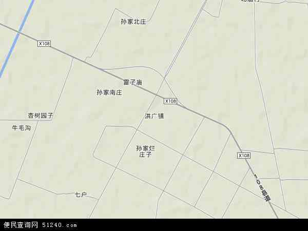 洪广镇地形图 - 洪广镇地形图高清版 - 2024年洪广镇地形图