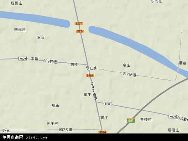 李庄乡地形地图
