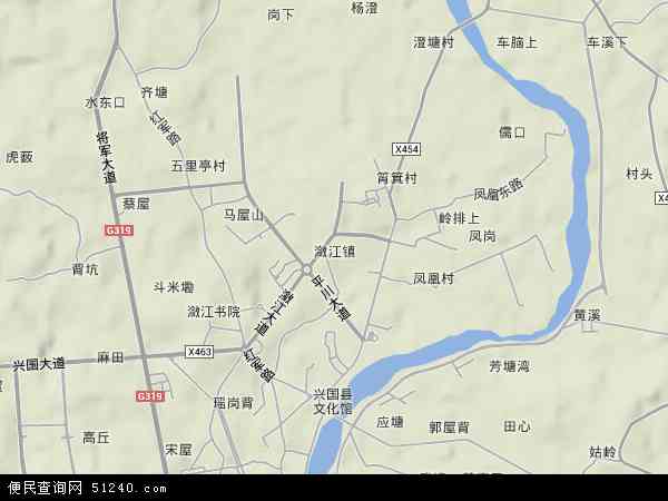潋江镇地形图 - 潋江镇地形图高清版 - 2024年潋江镇地形图