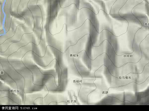 青松乡地形图 - 青松乡地形图高清版 - 2024年青松乡地形图