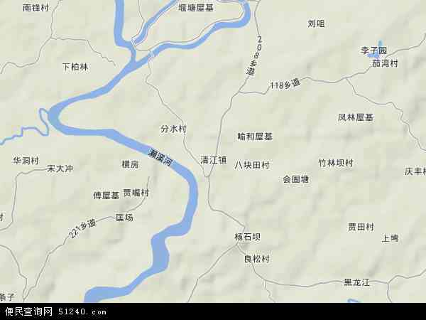 清江镇地形图 - 清江镇地形图高清版 - 2024年清江镇地形图