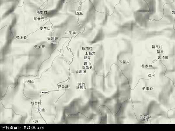 塔山瑶族乡地形图 - 塔山瑶族乡地形图高清版 - 2024年塔山瑶族乡地形图