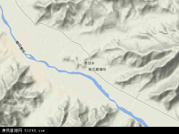 香加乡地形图 - 香加乡地形图高清版 - 2024年香加乡地形图