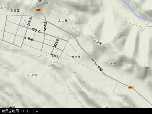 香水镇地形图 - 香水镇地形图高清版 - 2024年香水镇地形图