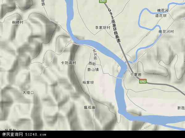 香山镇地形图 - 香山镇地形图高清版 - 2024年香山镇地形图