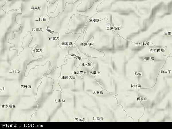 湘水镇地形图 - 湘水镇地形图高清版 - 2024年湘水镇地形图