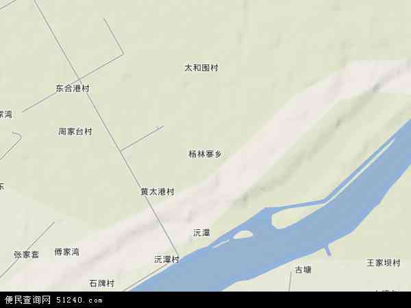 杨林寨乡地形图 - 杨林寨乡地形图高清版 - 2024年杨林寨乡地形图