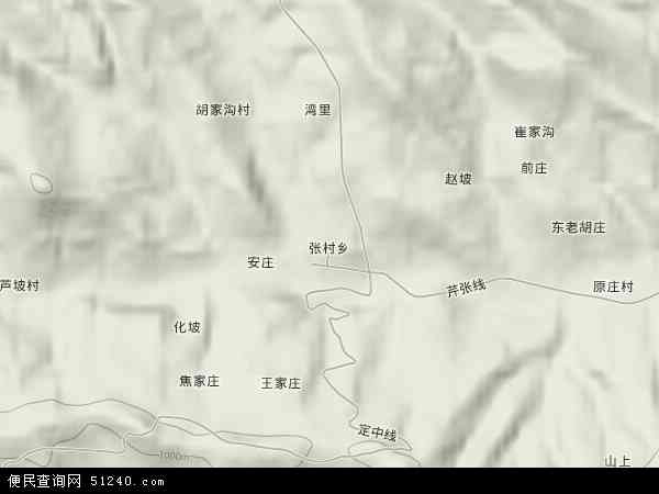 张村乡地形图 - 张村乡地形图高清版 - 2024年张村乡地形图