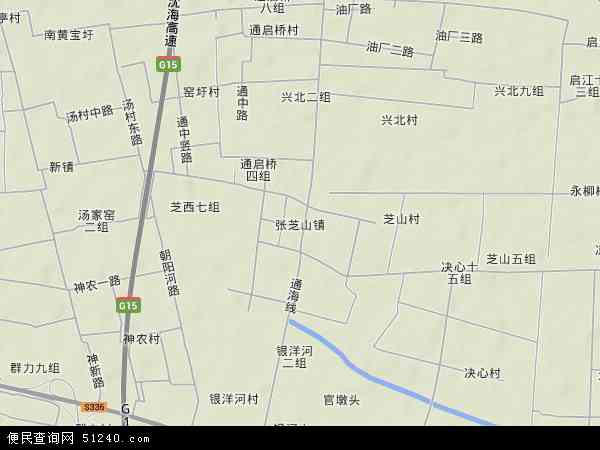 张芝山镇地形图 - 张芝山镇地形图高清版 - 2024年张芝山镇地形图