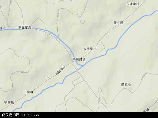中国吉林省长春市德惠市大房身镇地图(卫星地图)