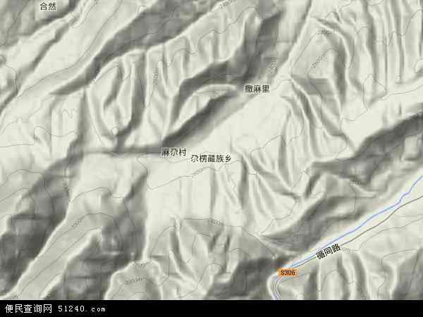 尕楞藏族乡地形图 - 尕楞藏族乡地形图高清版 - 2024年尕楞藏族乡地形图